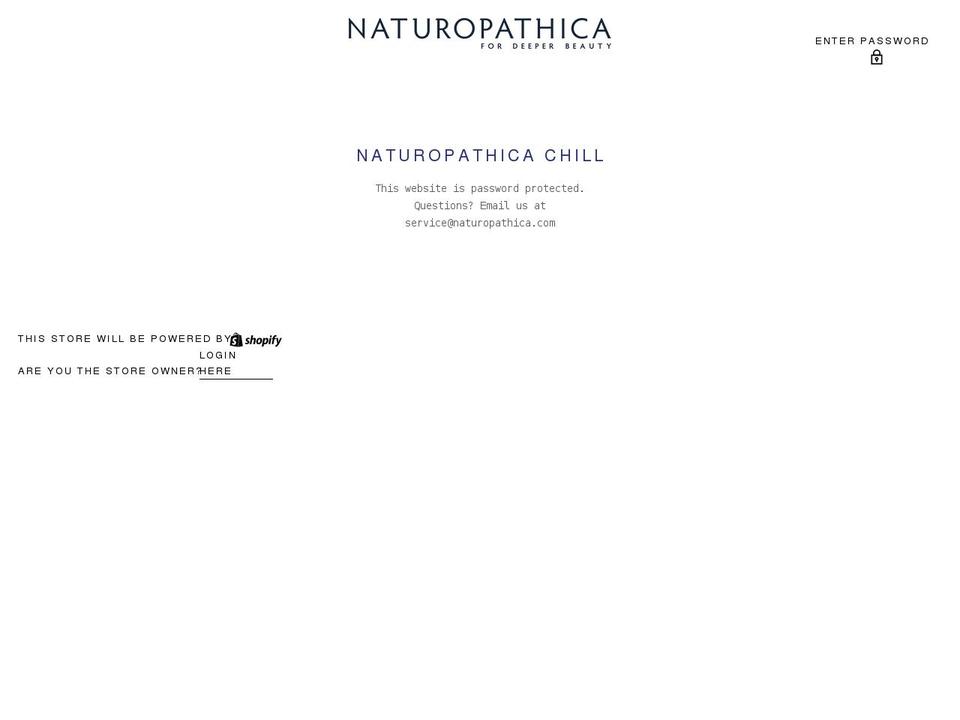naturopathicachill.com shopify website screenshot