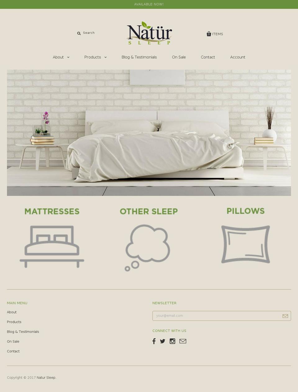 natursleep.com shopify website screenshot