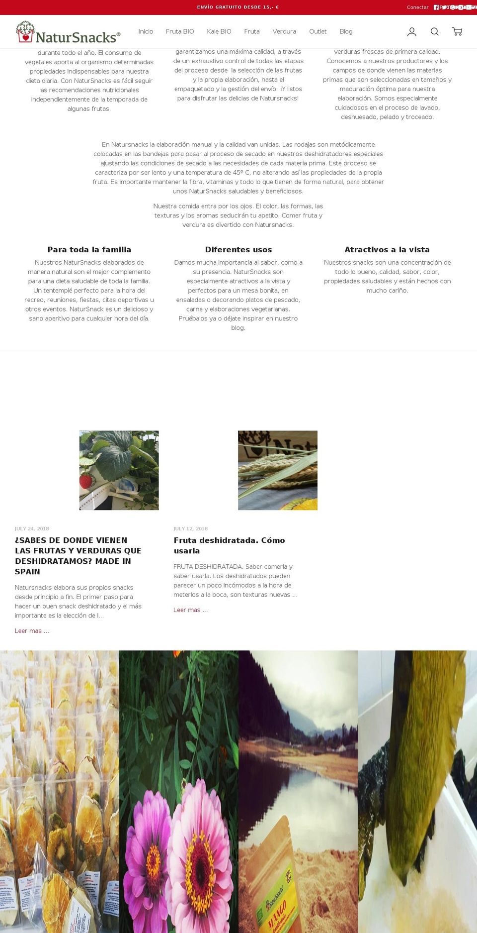 natursnacks.bio shopify website screenshot