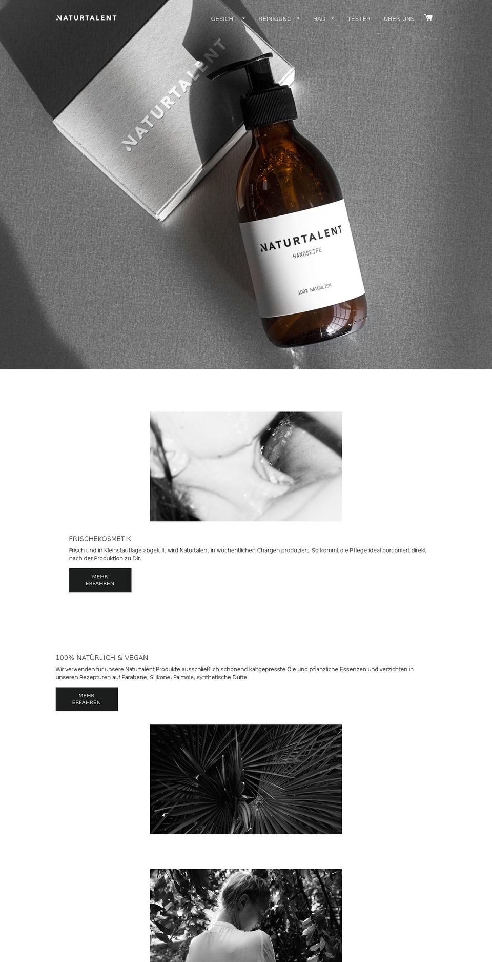 naturtalent-cosmetics.com shopify website screenshot