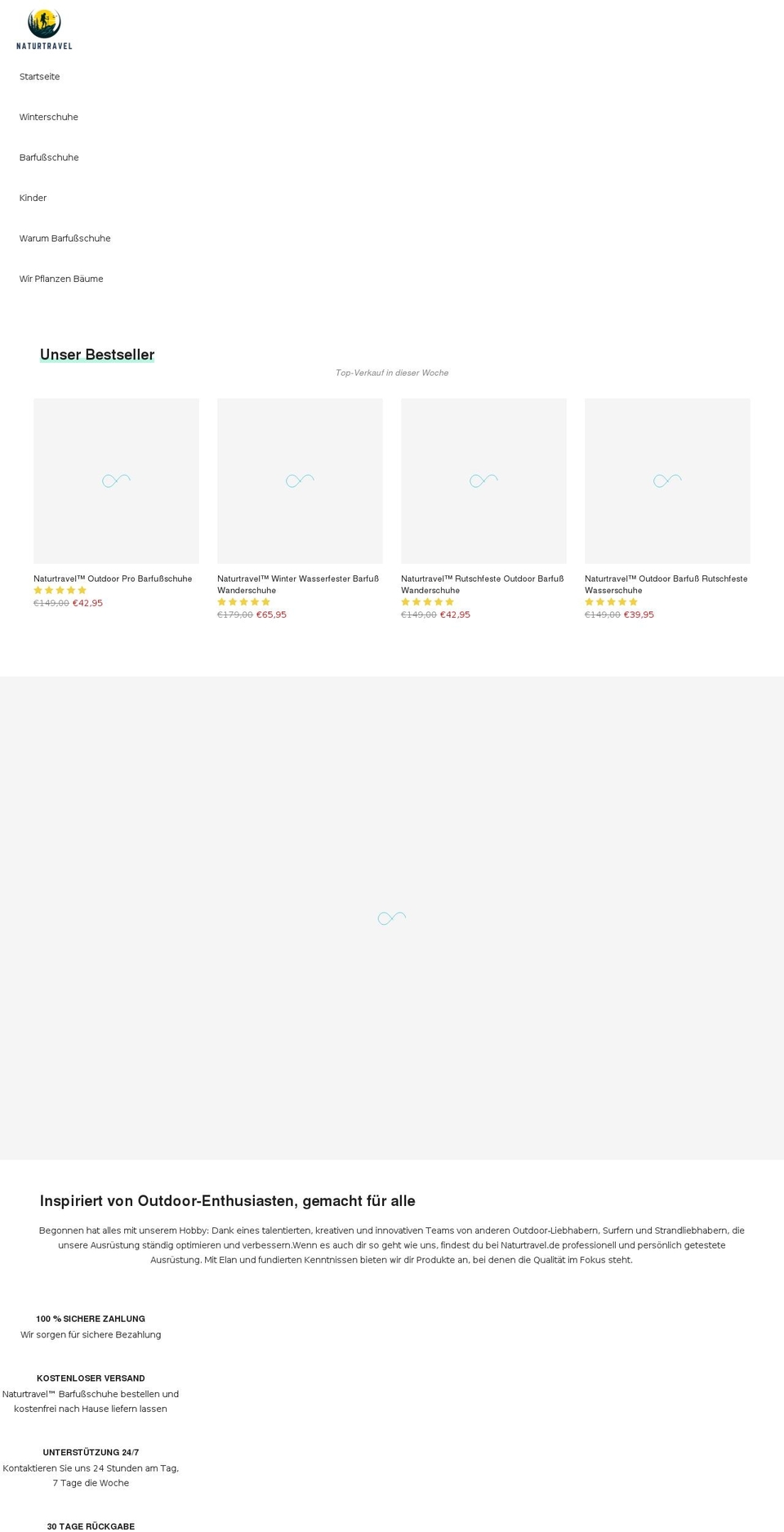 naturtravel.de shopify website screenshot