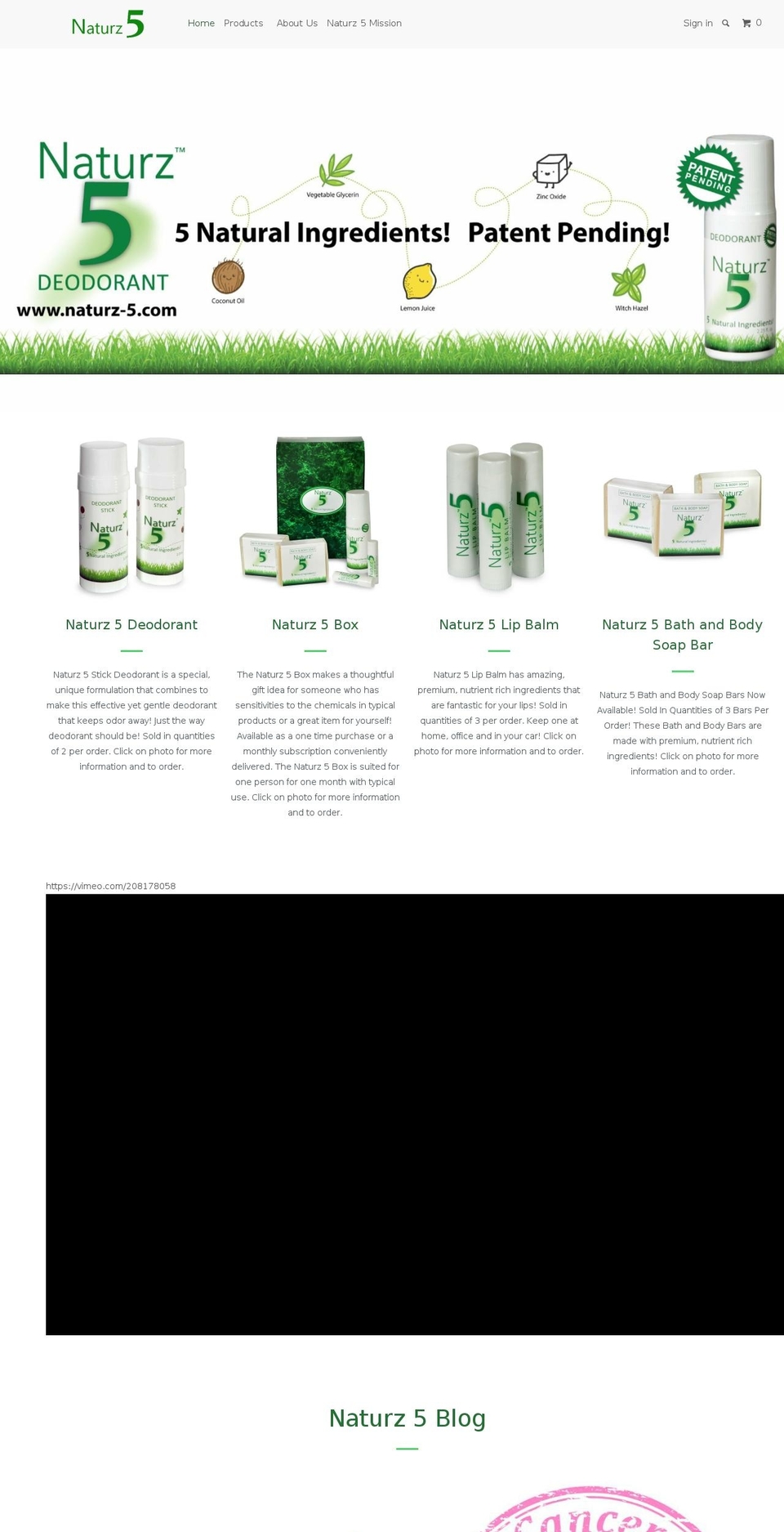 naturz-5.com — Shopify storefront screenshot