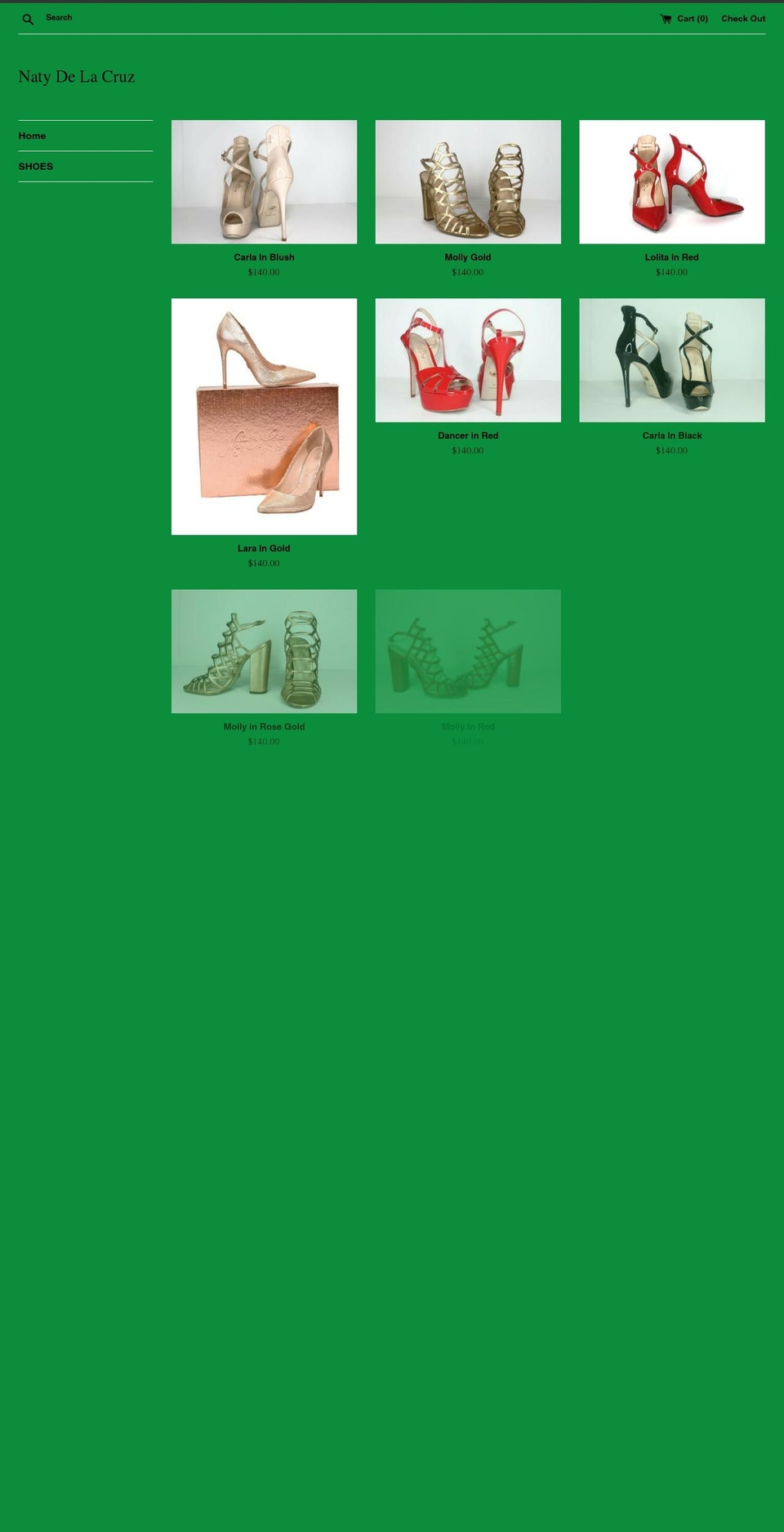 natydelacruz.com — Shopify storefront screenshot