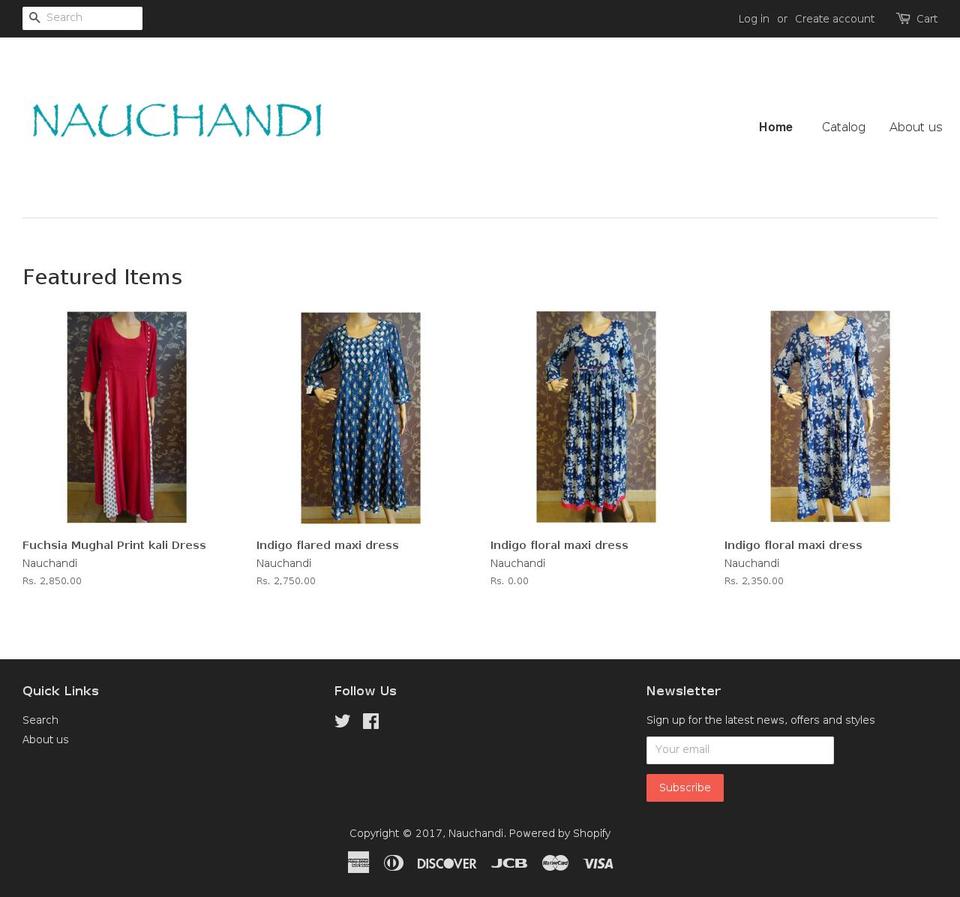 nauchandi.com shopify website screenshot