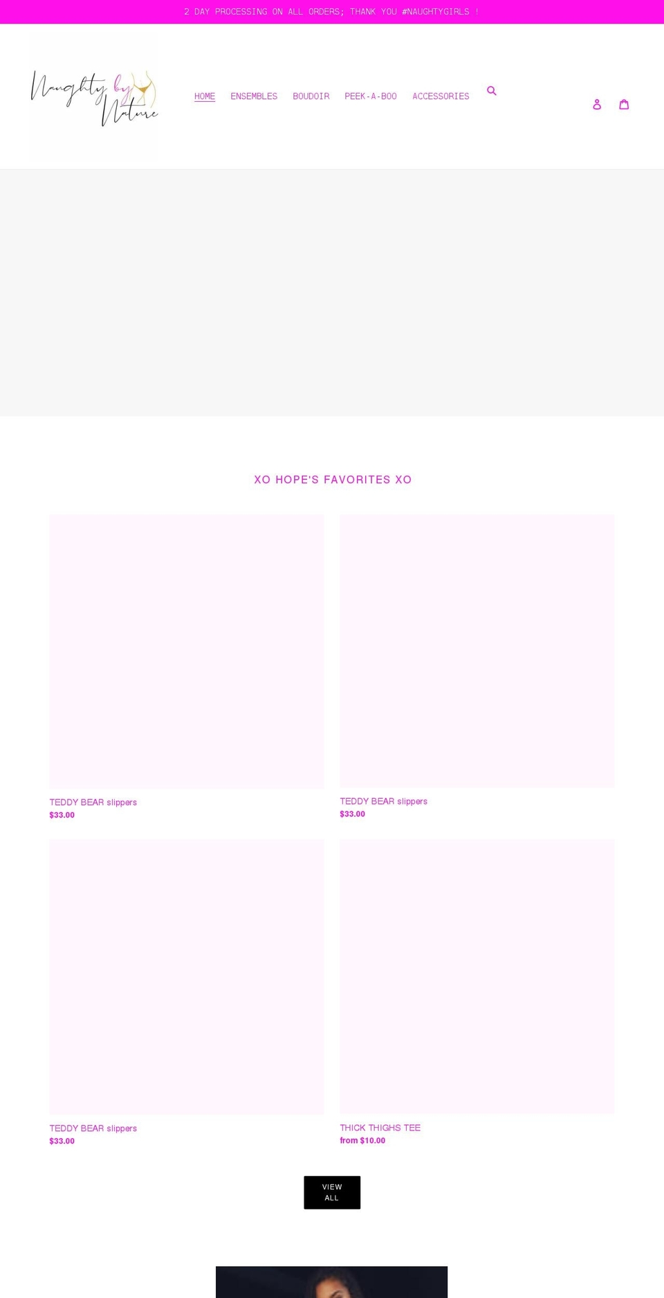 naughty-by-nature.com shopify website screenshot