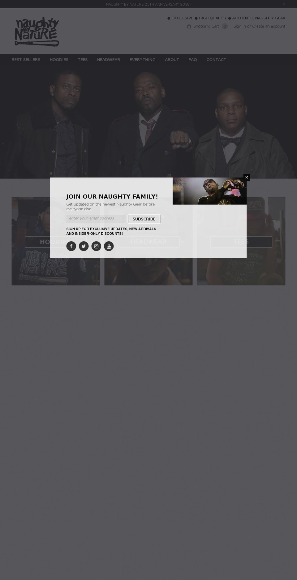 naughtybynaturestore.com — Shopify storefront screenshot