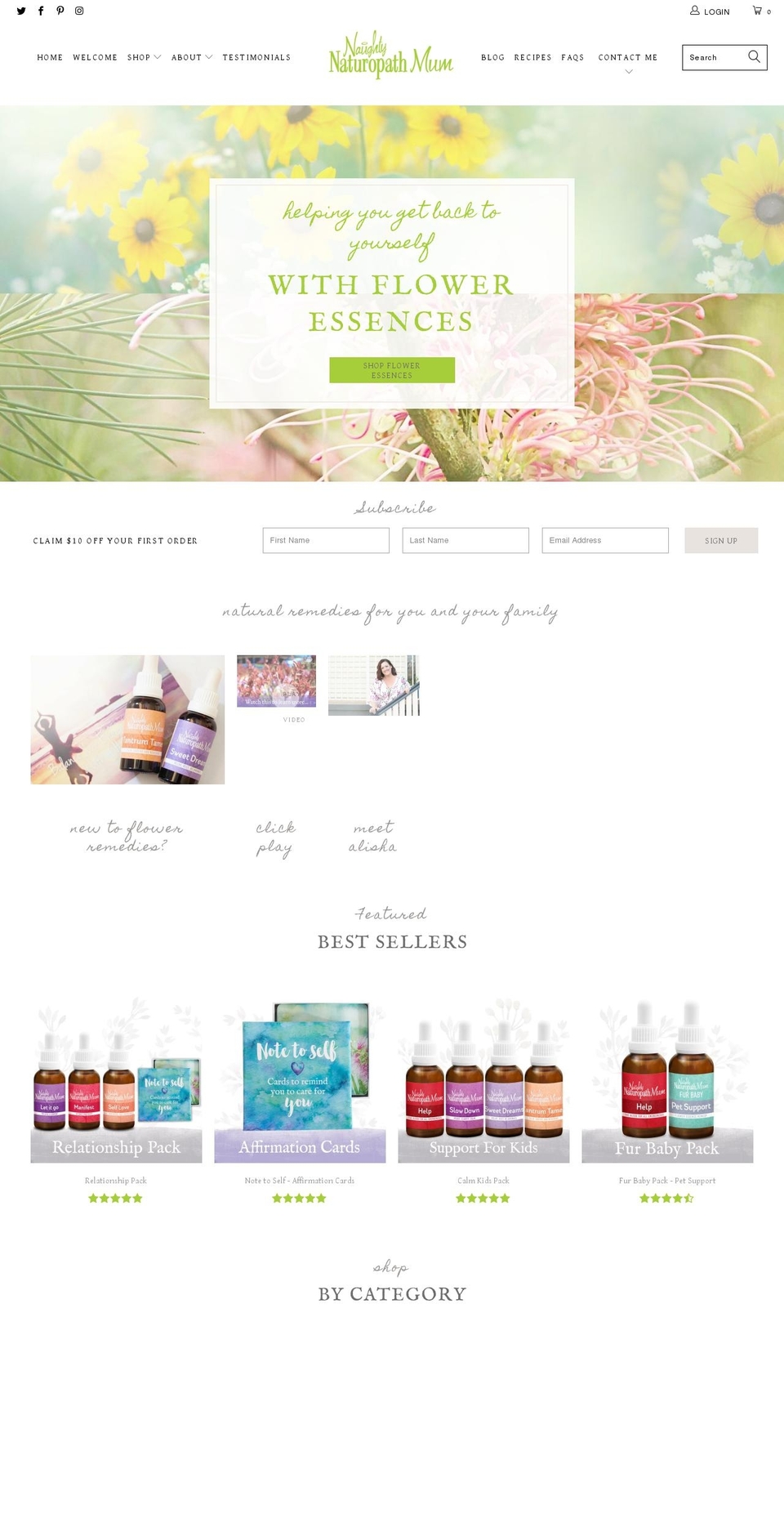 naughtynaturopathmum.com.au shopify website screenshot