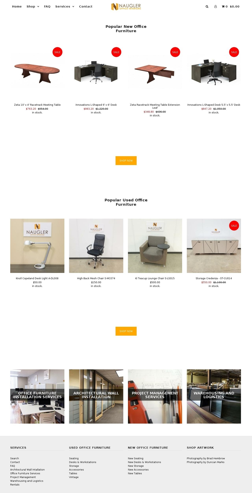 naugleroffice.com — Shopify storefront screenshot