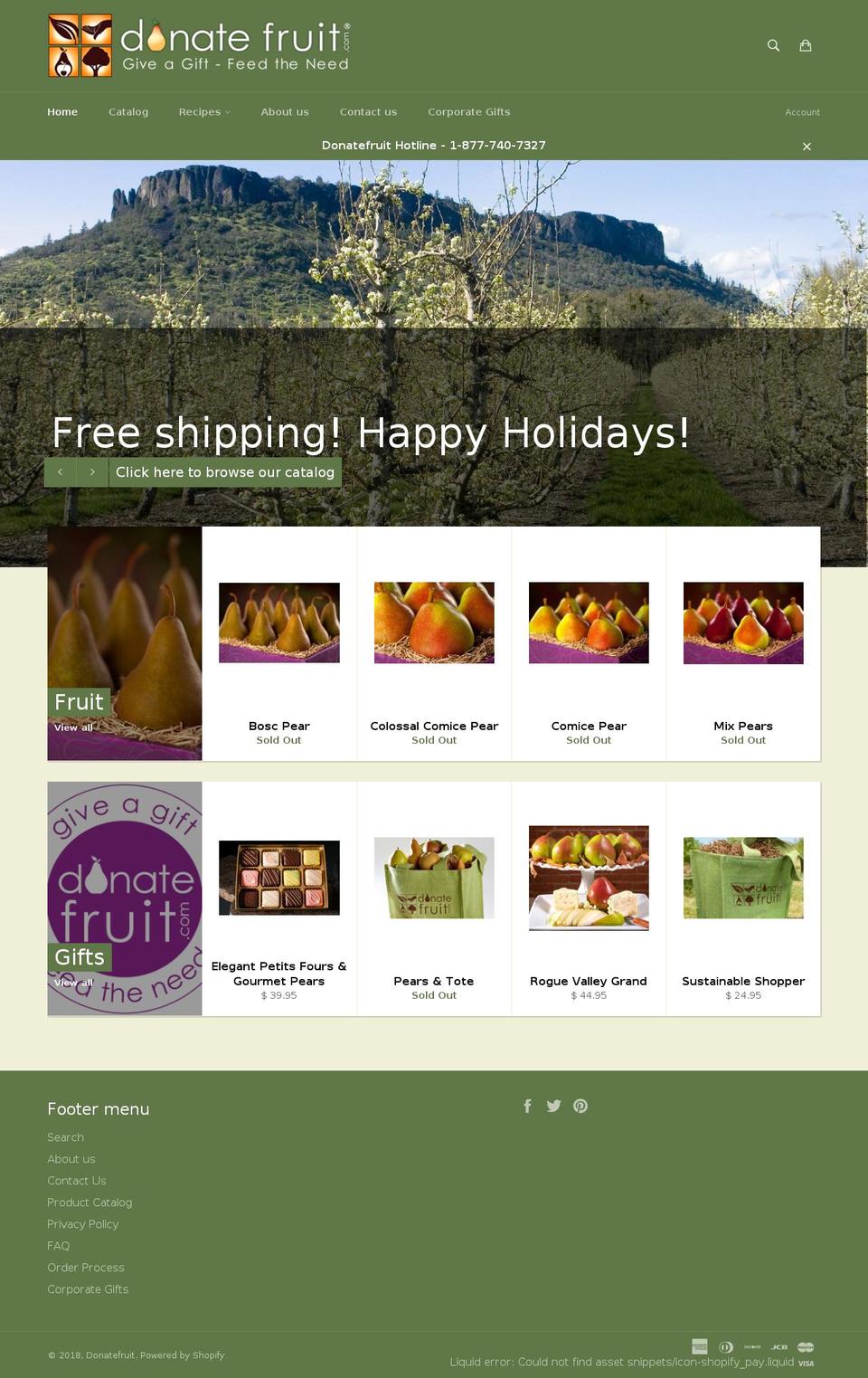 naumesfruitgifts.com — Shopify storefront screenshot