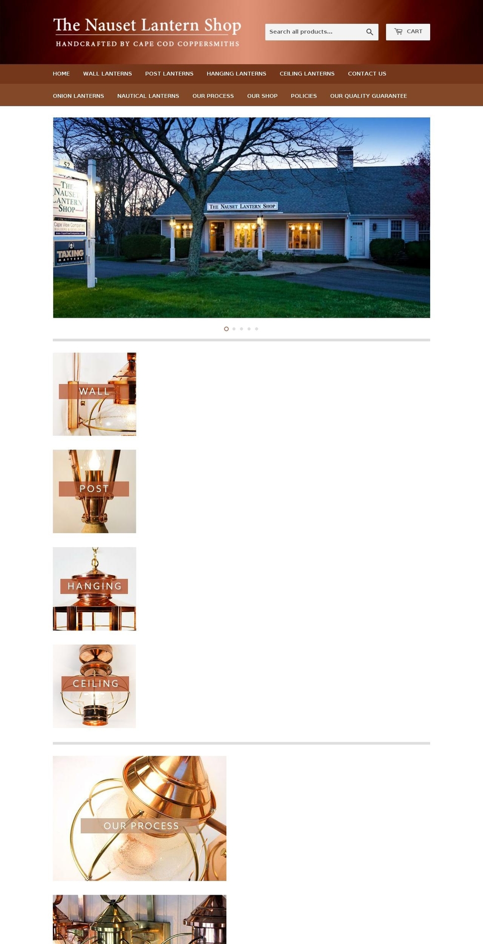 nausetlanternshop.com shopify website screenshot