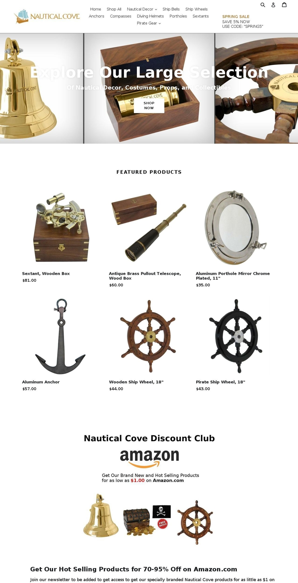 nauticalcove.com shopify website screenshot