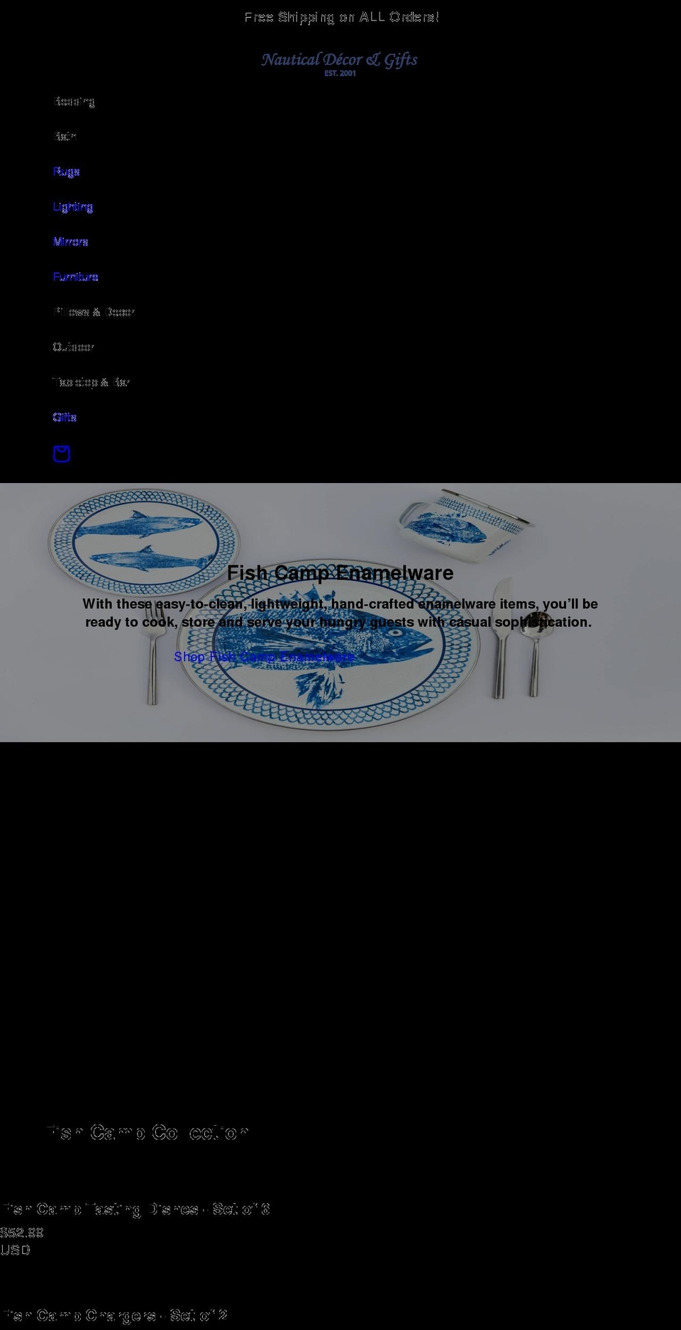 nauticaldecorandgifts.com shopify website screenshot