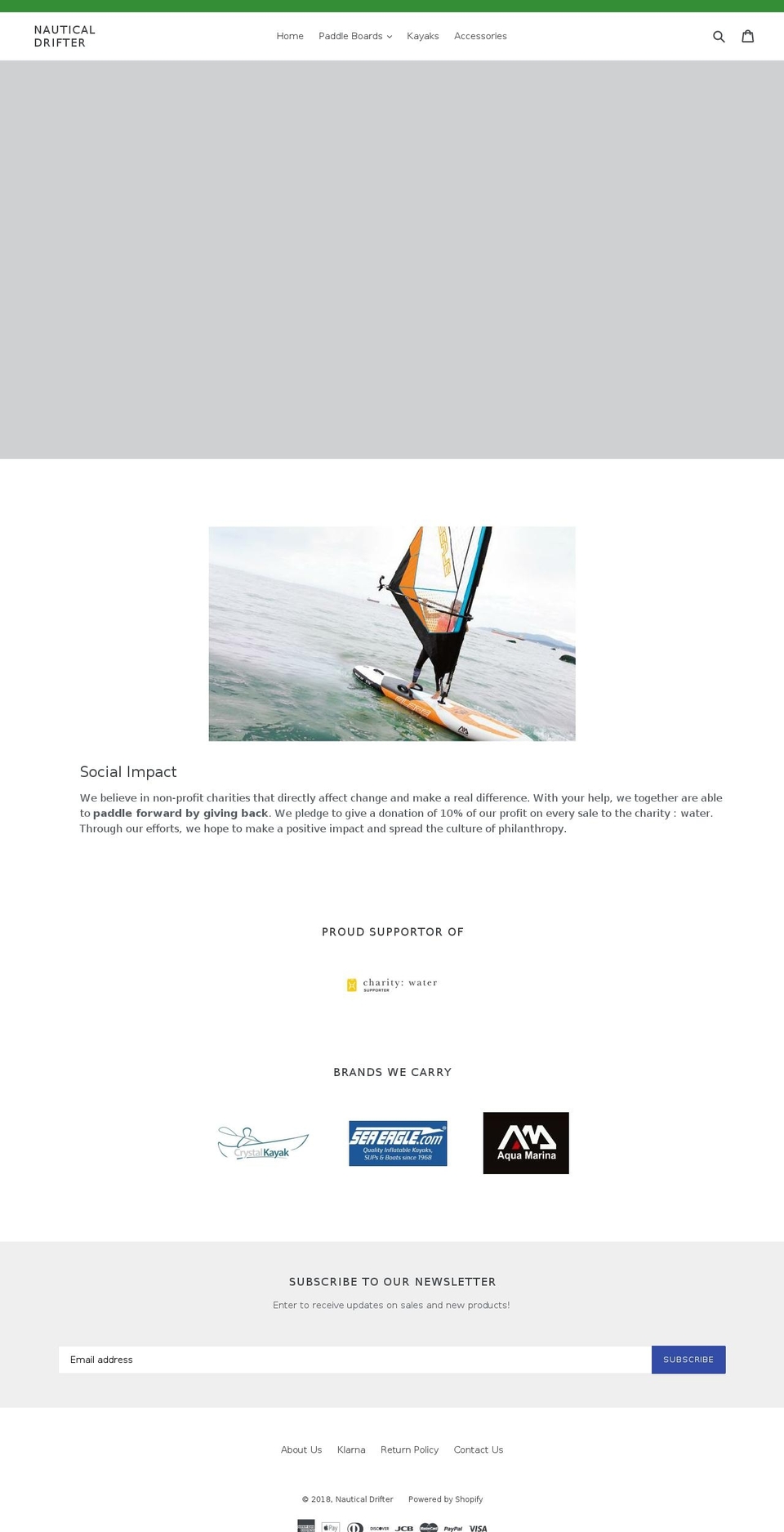 nauticaldrifter.com — Shopify storefront screenshot