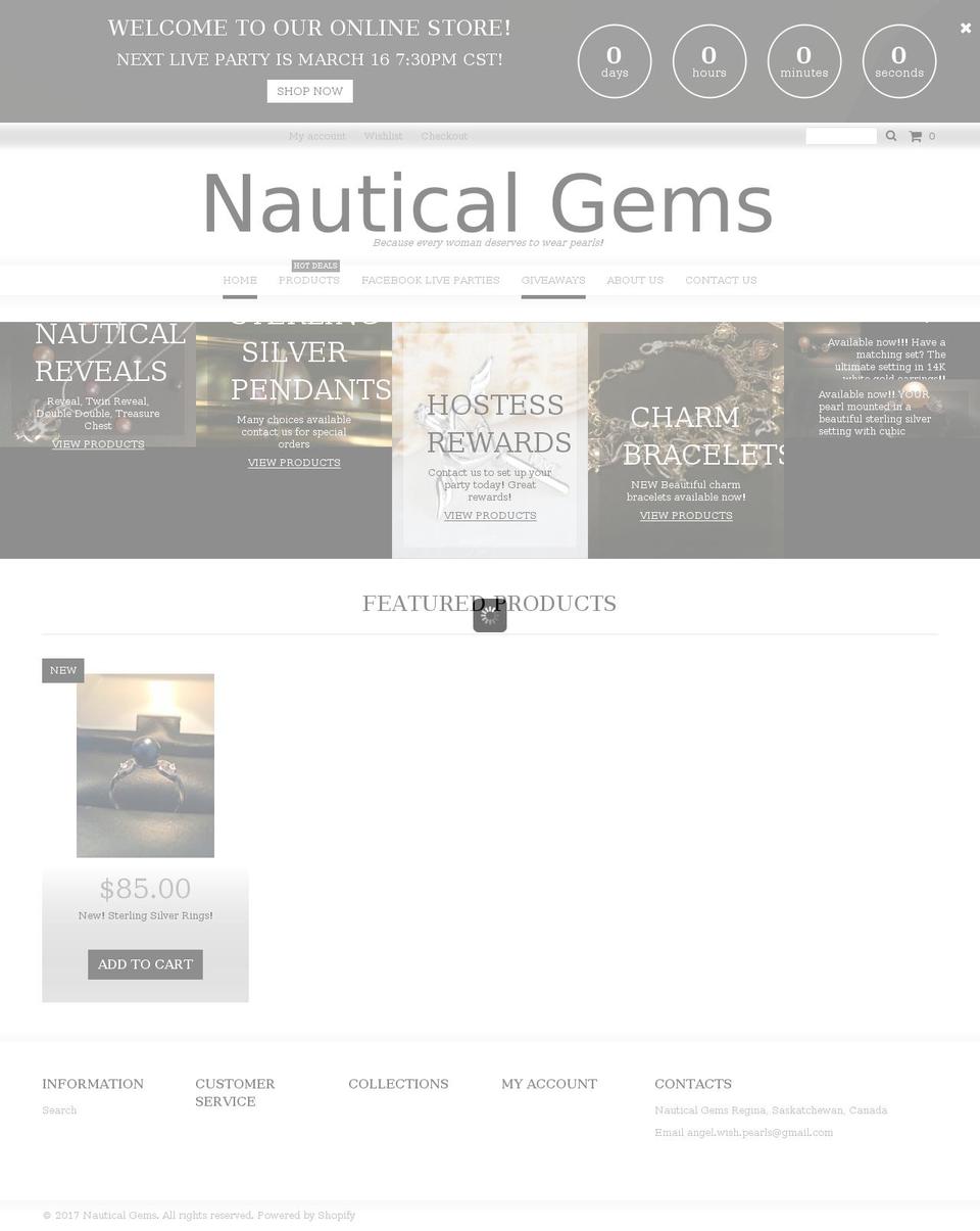 theme265 Shopify theme site example nauticalgems.com