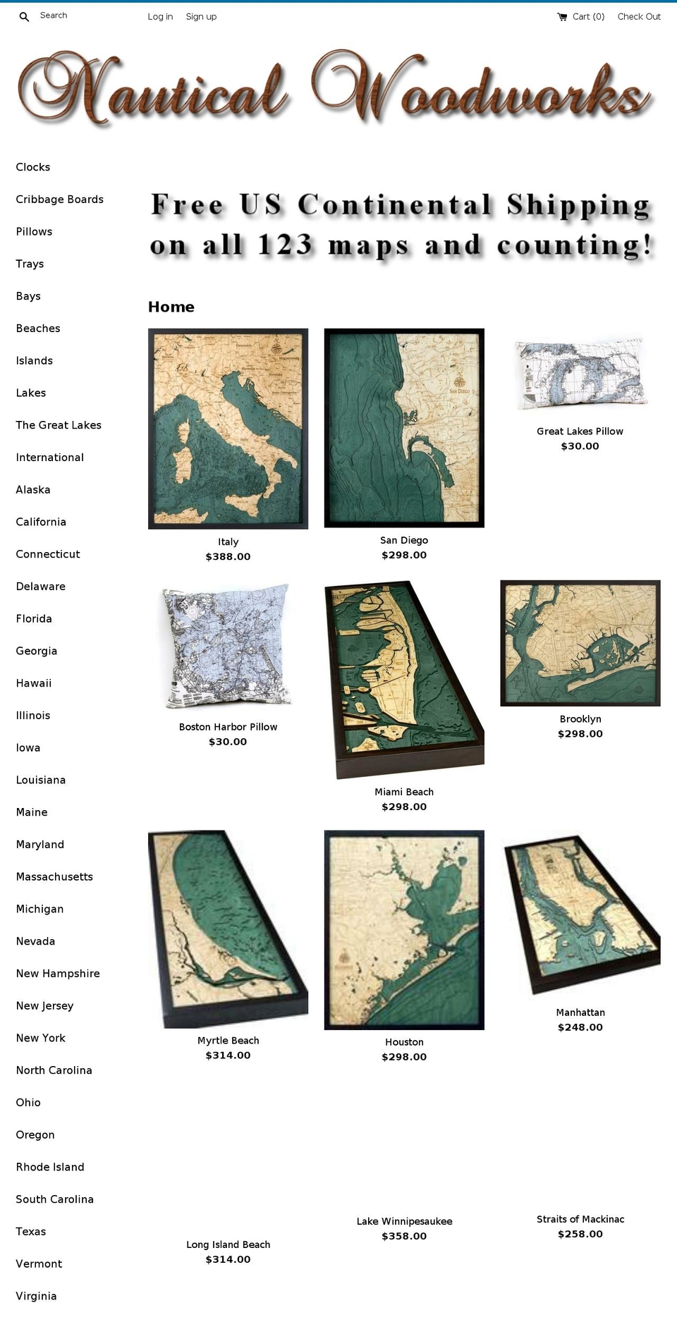 nauticalwoodworks.com shopify website screenshot