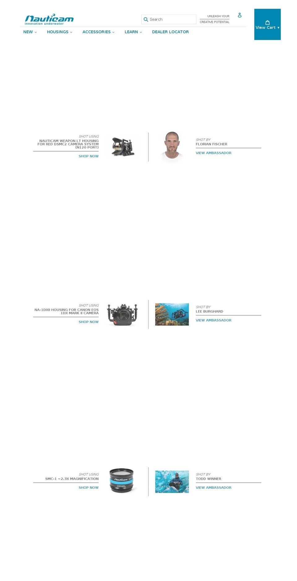 Nauticam - Inferno 1.1 Shopify theme site example nauticam.com