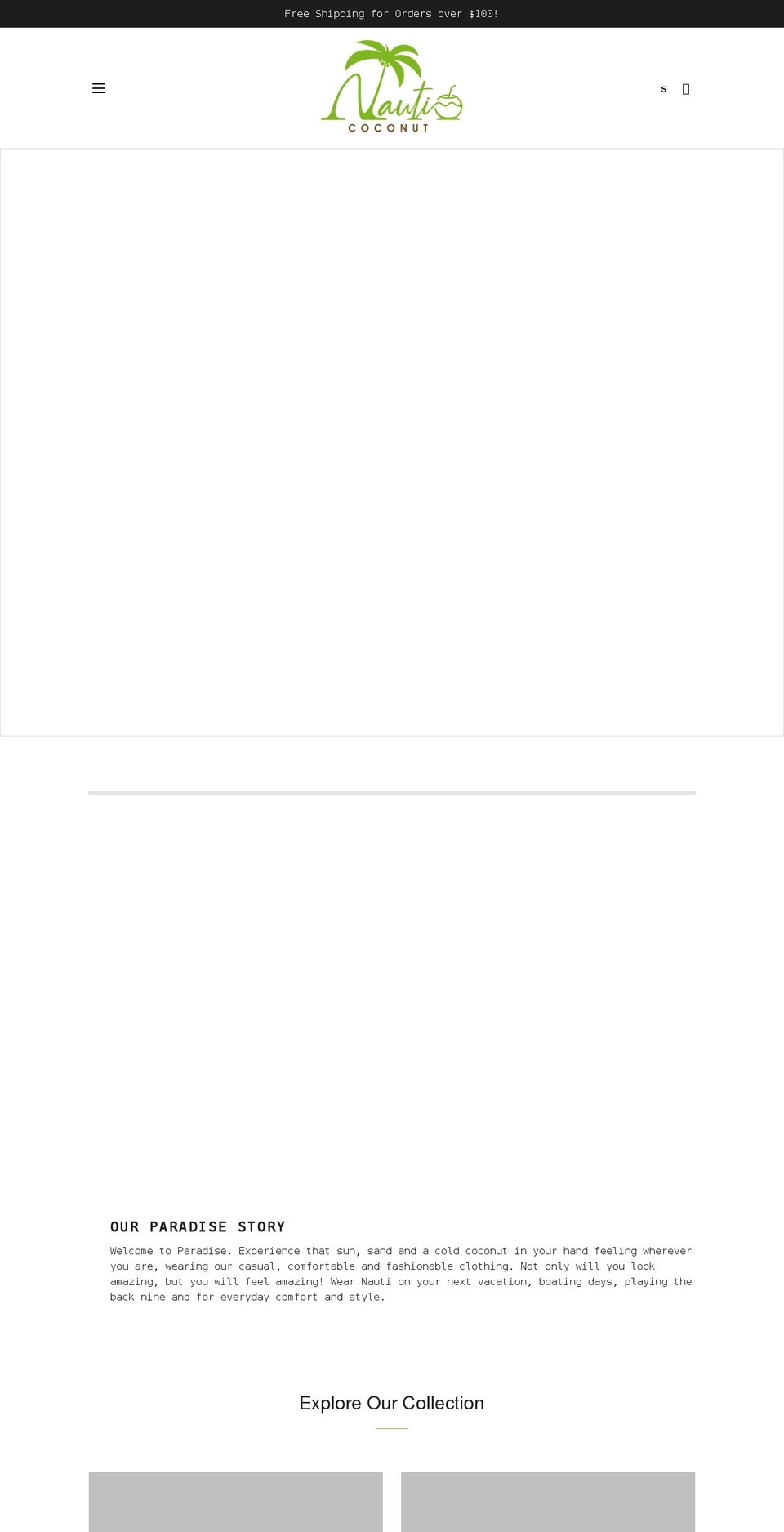 nauticoconut.myshopify.com shopify website screenshot