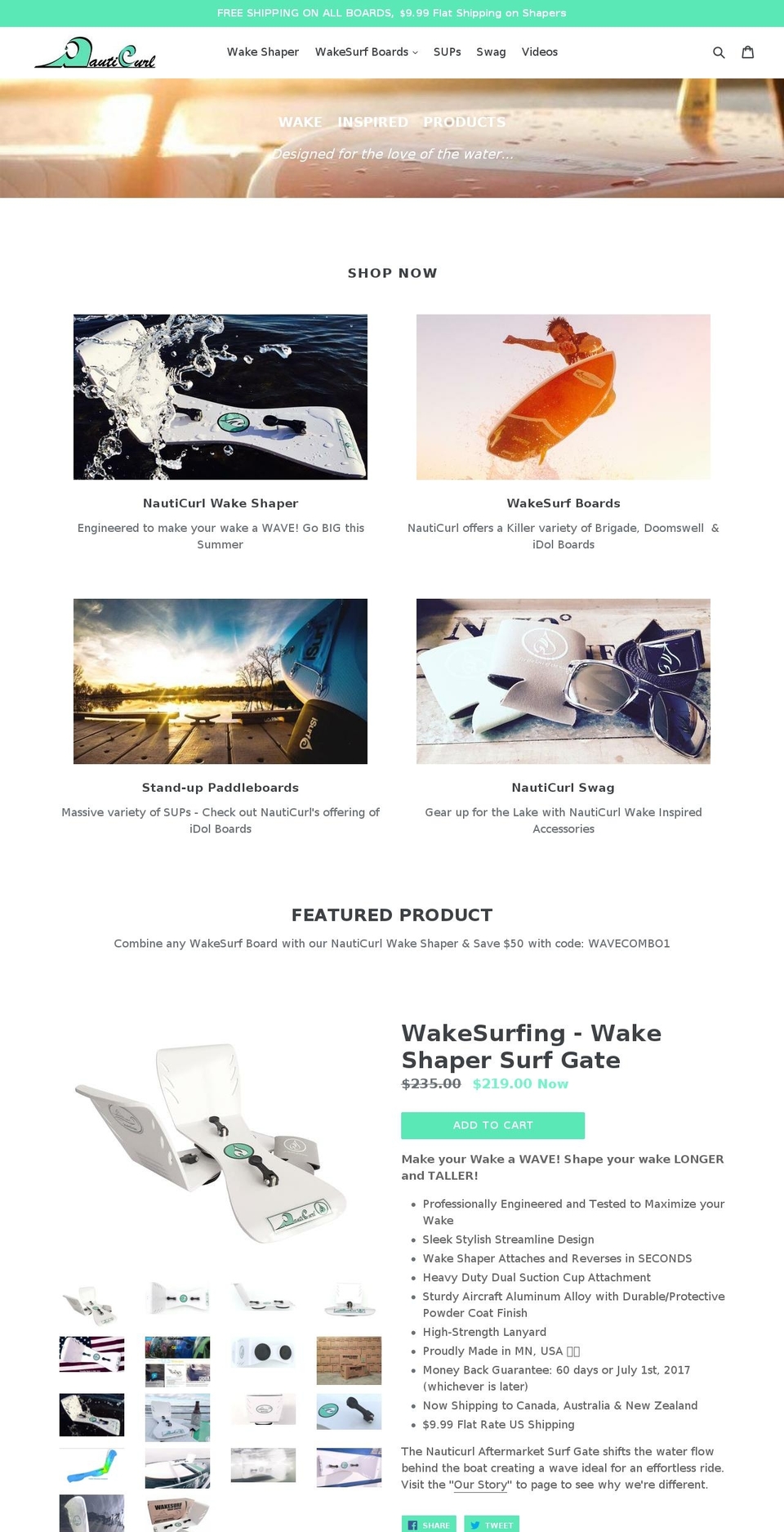 nauticurl.com shopify website screenshot