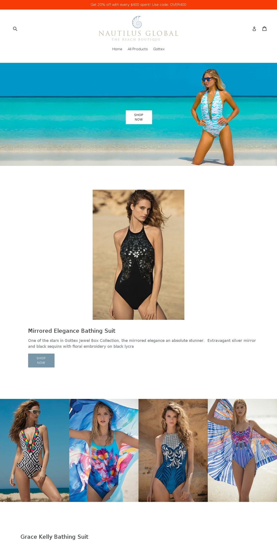 nautilusbeachboutique.com — Shopify storefront screenshot