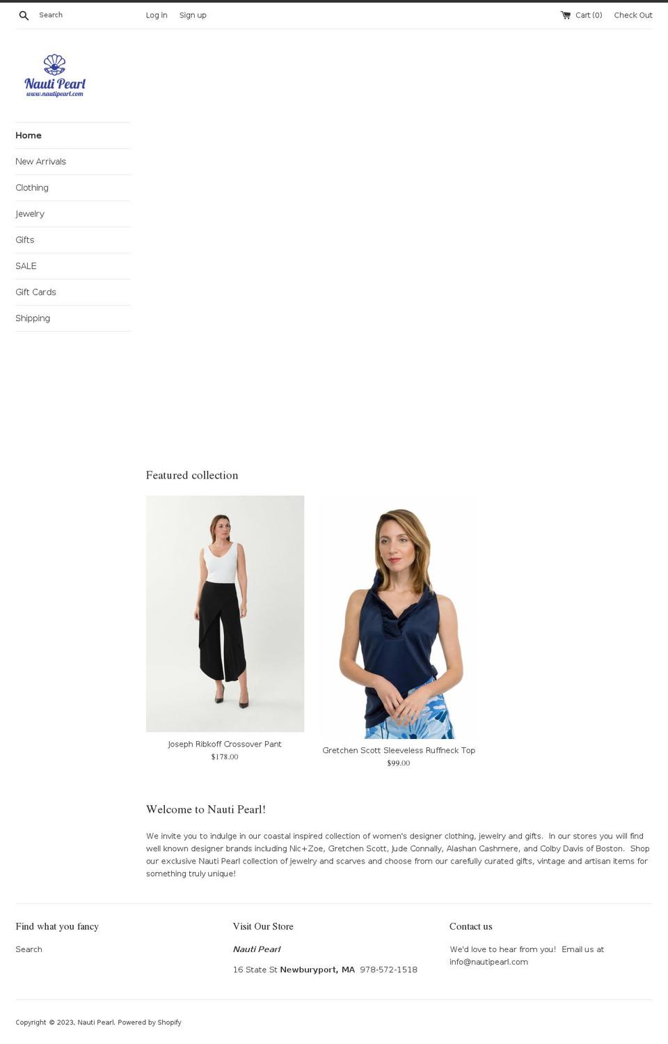 nautipearl.com — Shopify storefront screenshot