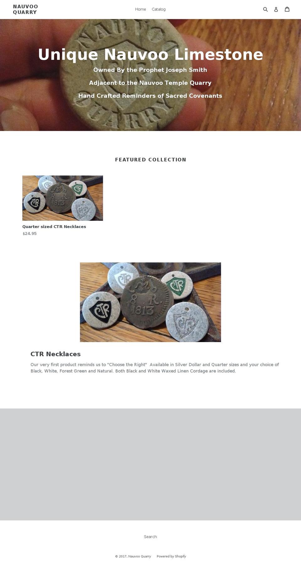 nauvooquarry.com shopify website screenshot