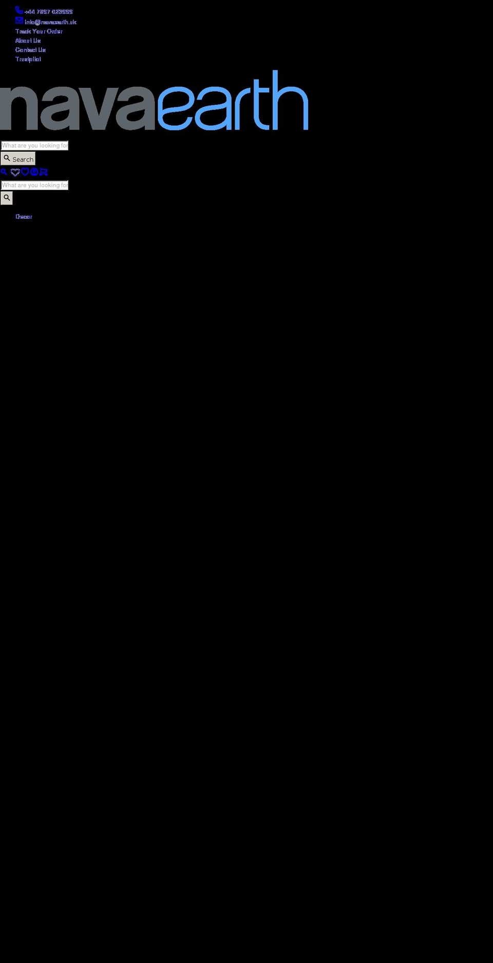 navaearth.uk shopify website screenshot