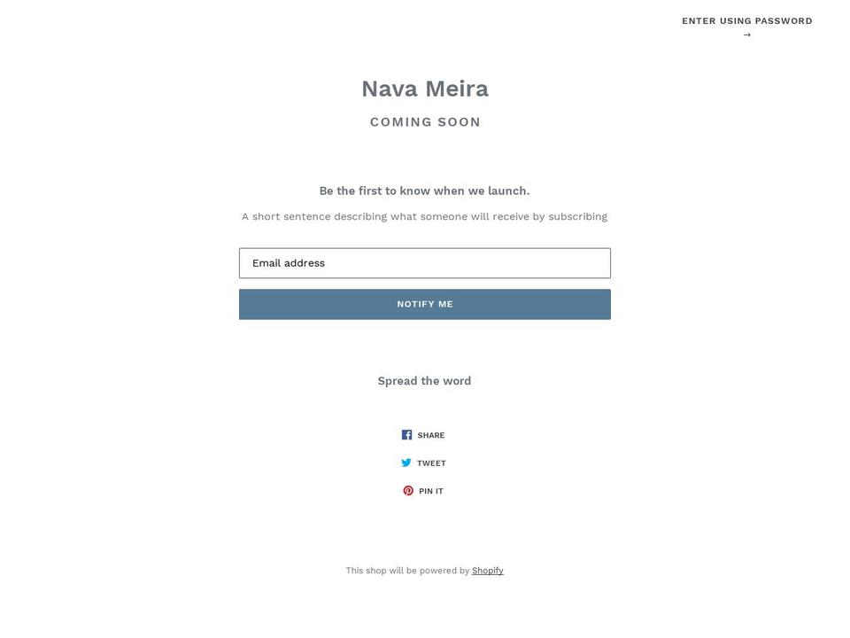 navameira.com shopify website screenshot