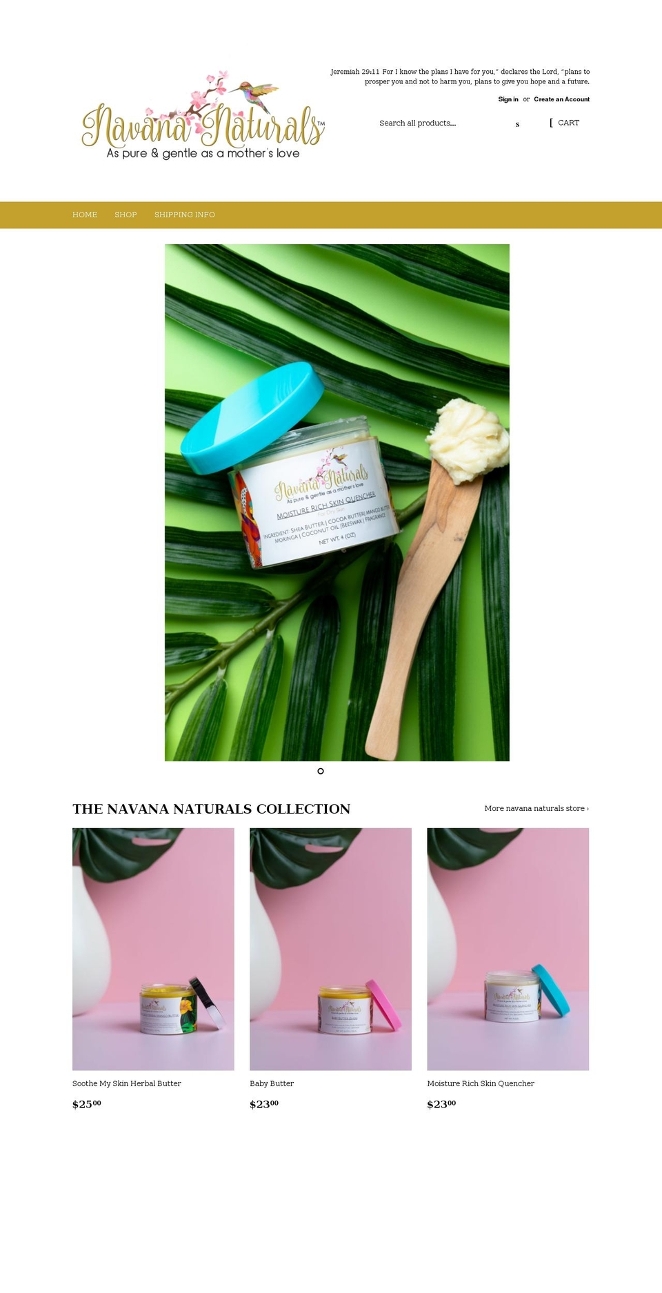navananaturals.com — Shopify storefront screenshot