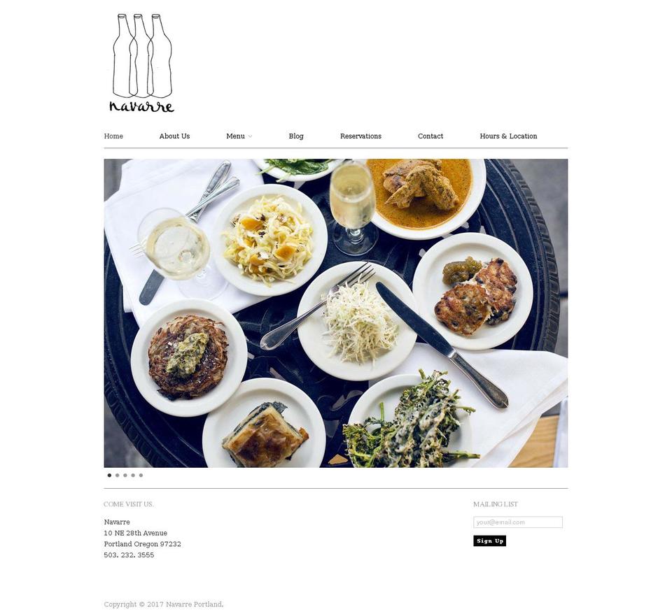 navarreportland.com shopify website screenshot