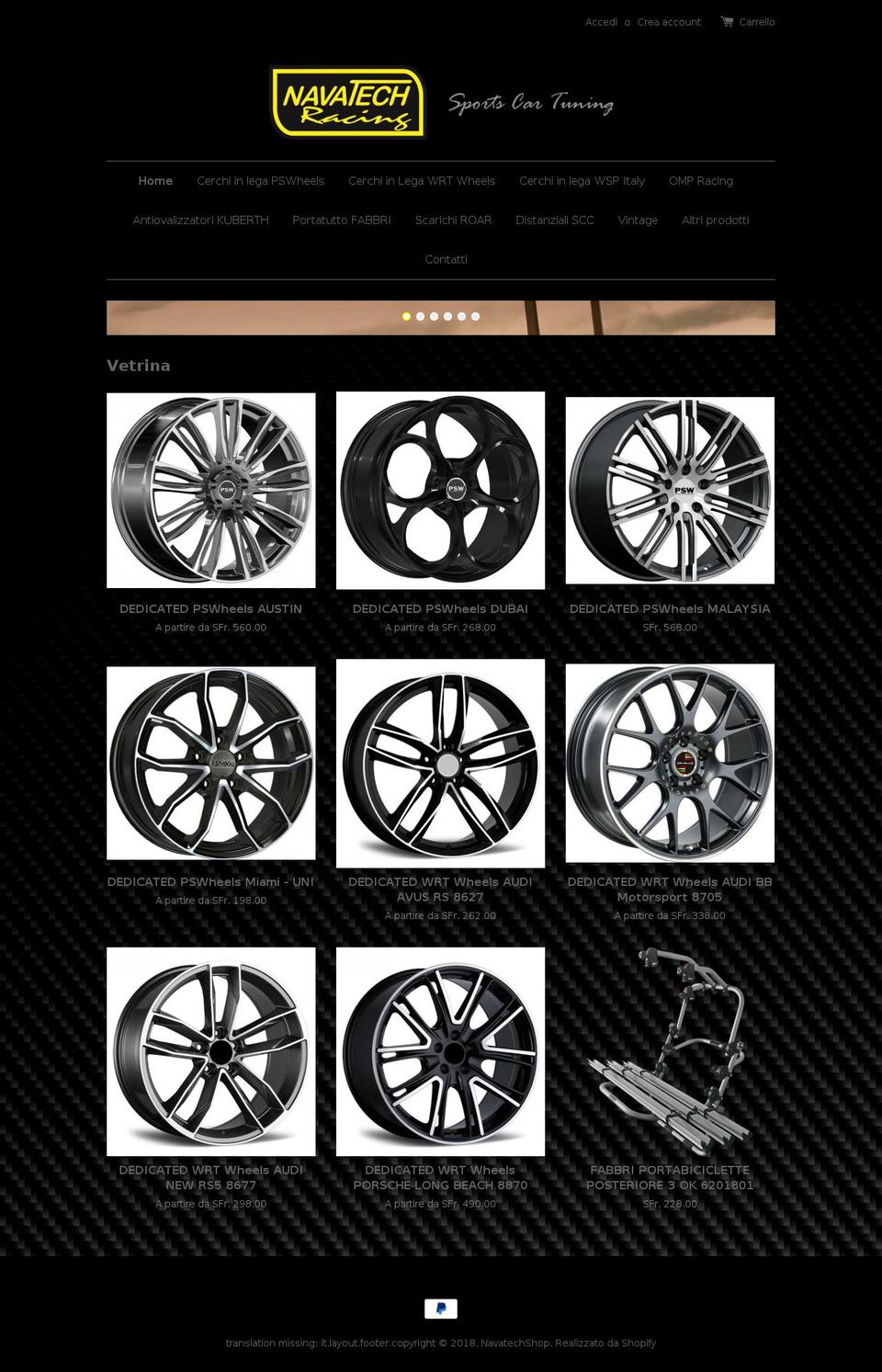 navatechshop.com shopify website screenshot