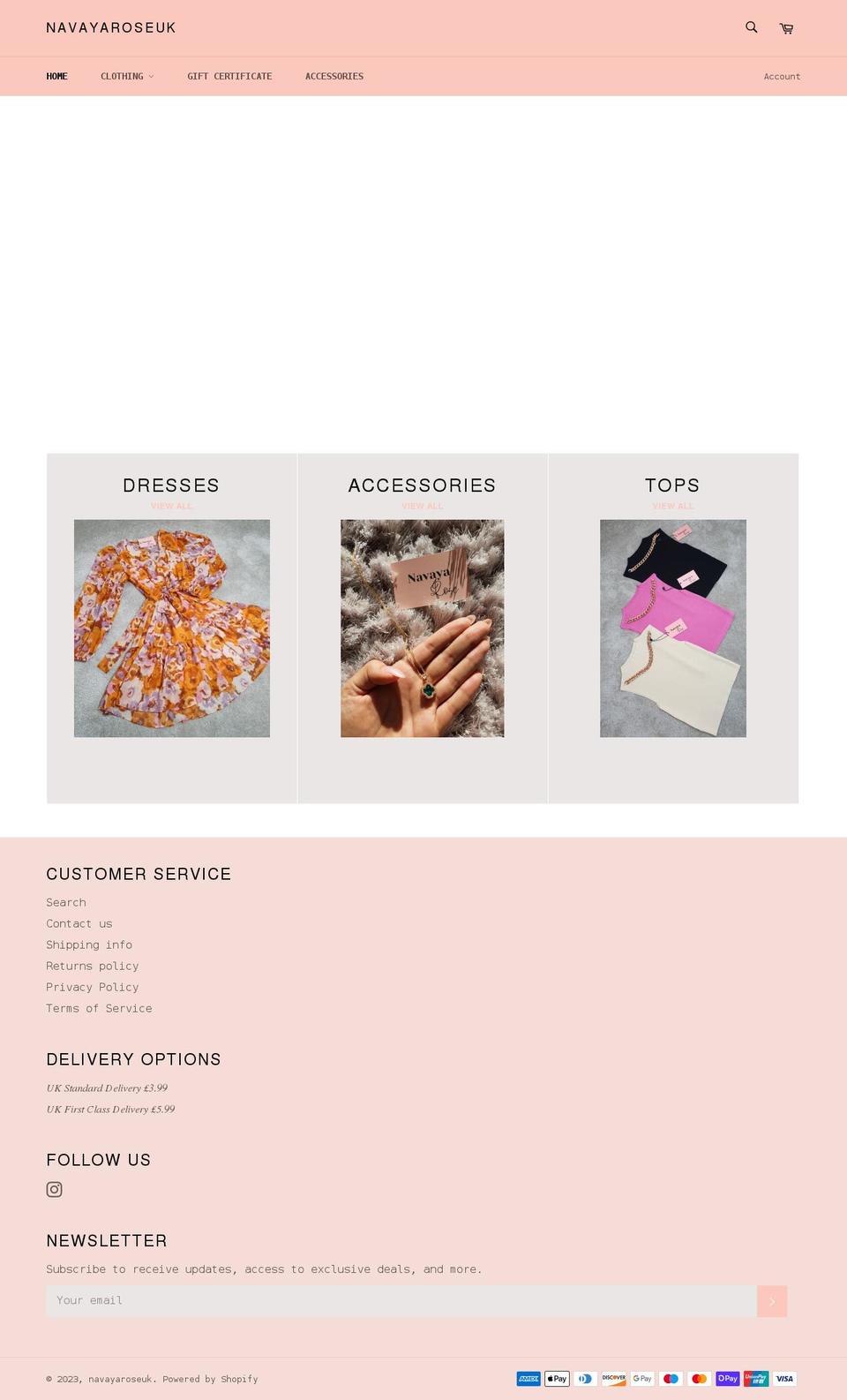 navayaroseuk.com shopify website screenshot