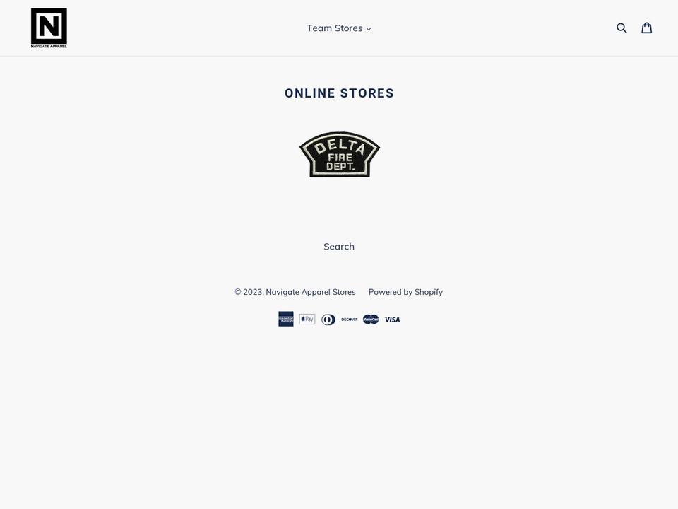 navigateteamstores.com shopify website screenshot