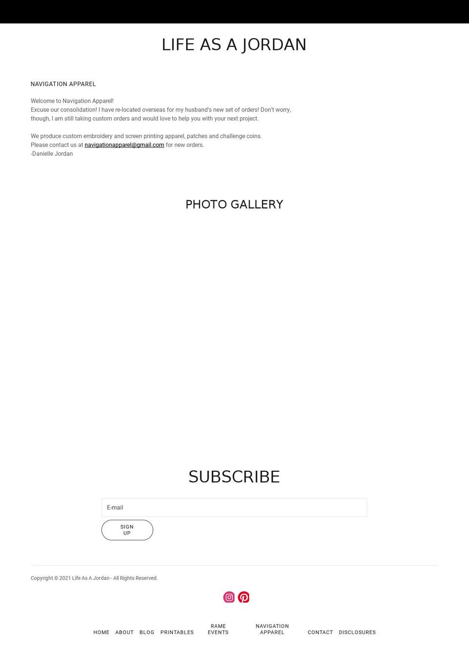navigationapparel.com — Shopify storefront screenshot