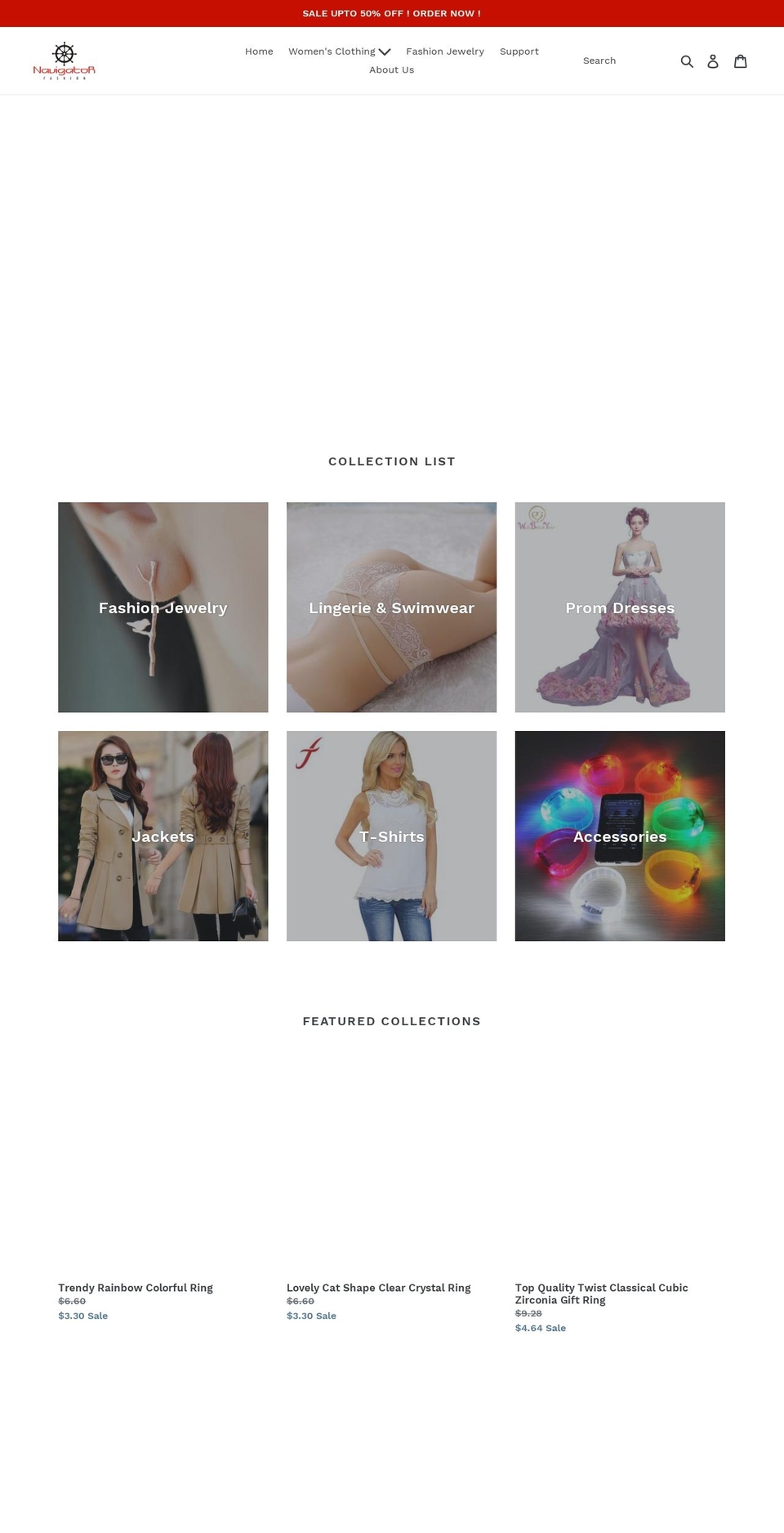 navigatorfashion.com — Shopify storefront screenshot