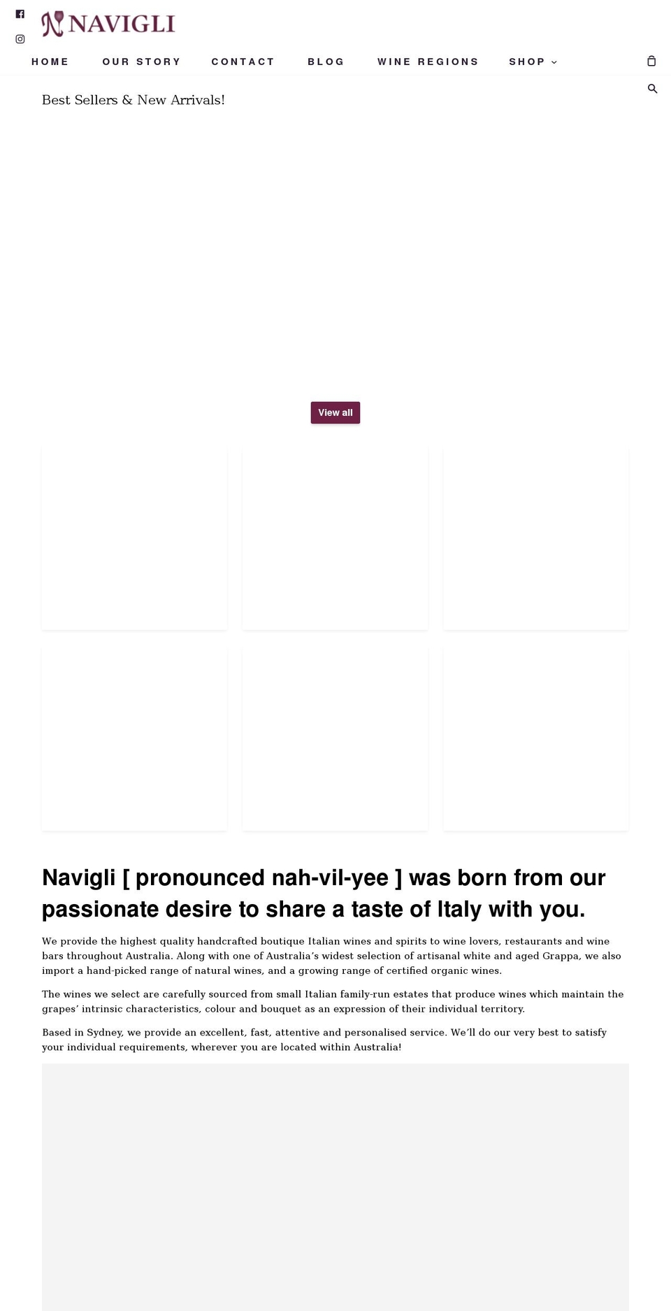navigli.com.au shopify website screenshot