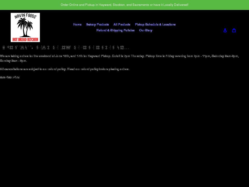 navinfoods.com shopify website screenshot