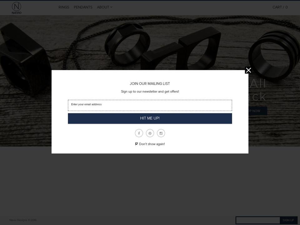naviodesigns.com shopify website screenshot