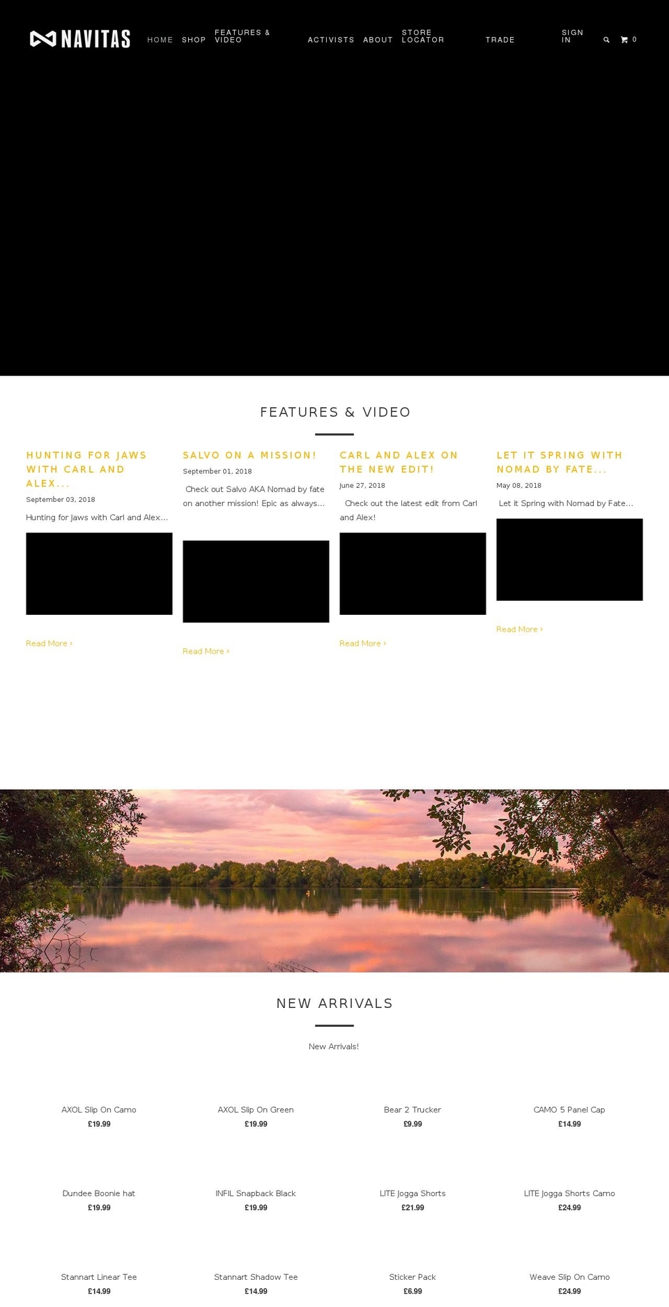 navitasapparel.com — Shopify storefront screenshot
