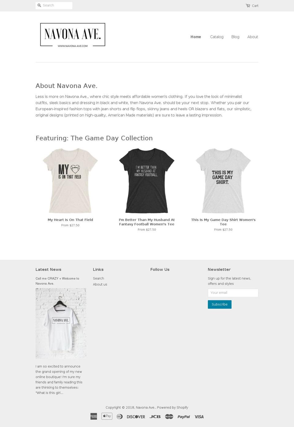 navona-ave.com — Shopify storefront screenshot