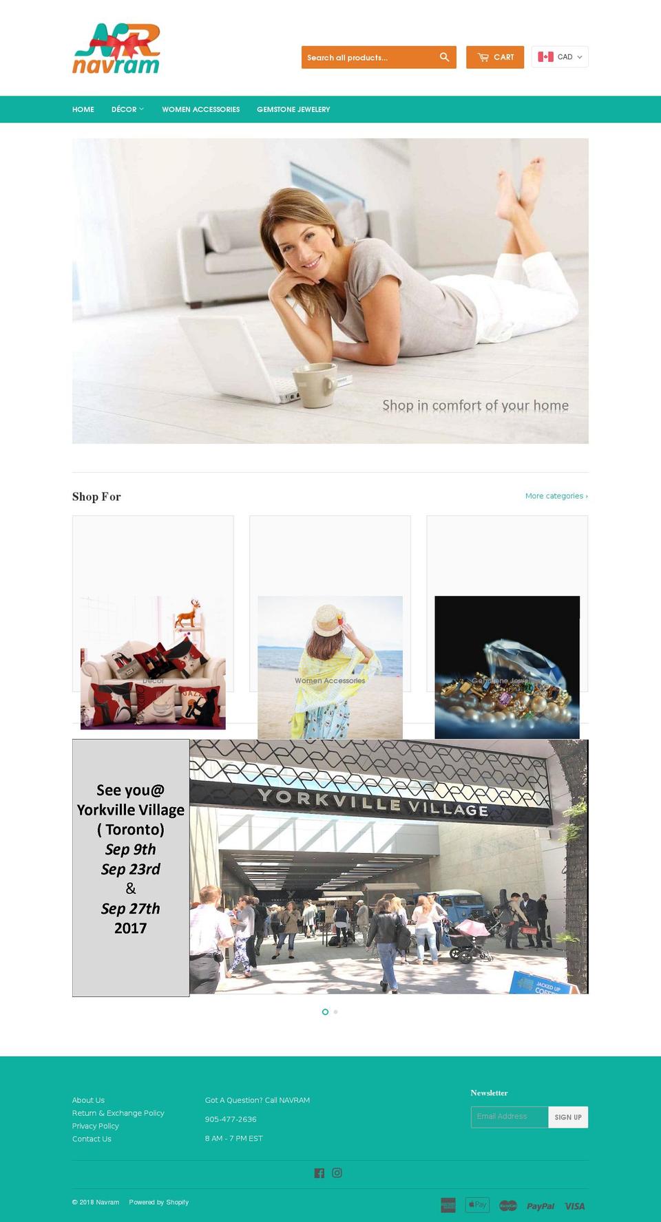 navram.com shopify website screenshot