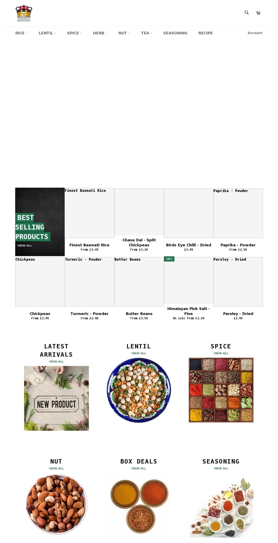 navric.co.uk shopify website screenshot