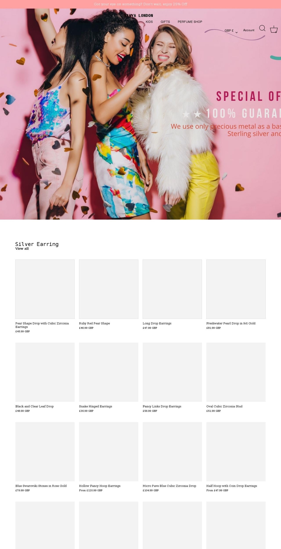 navyalondon.co.uk shopify website screenshot