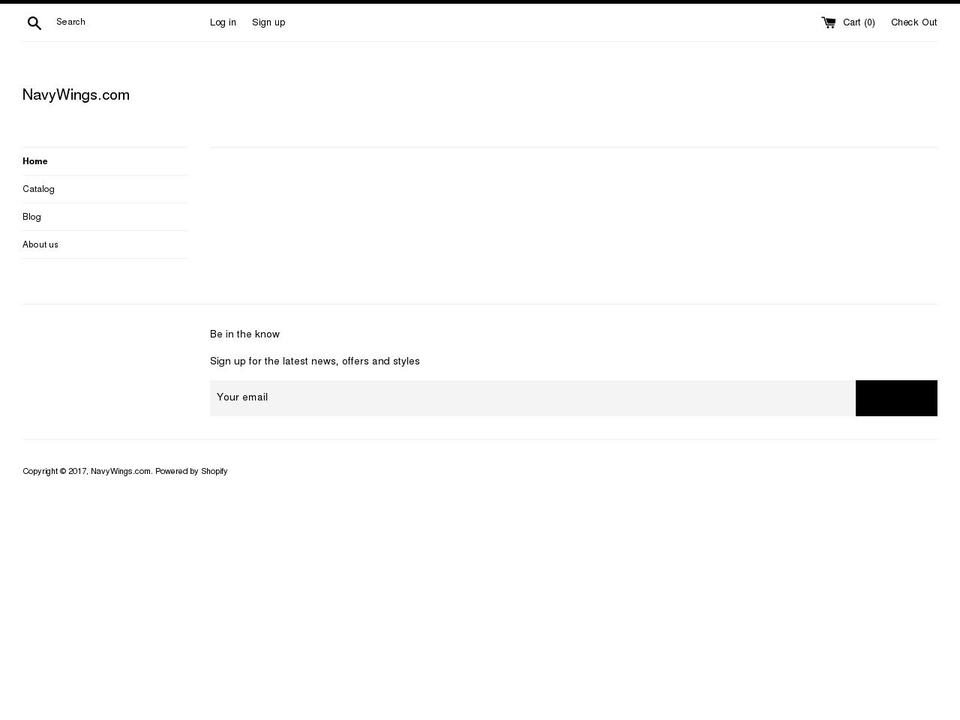 navywings.com shopify website screenshot