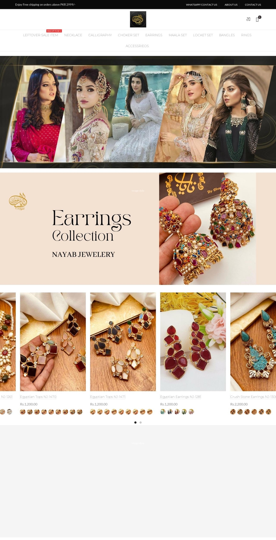 nayabjewellery.com shopify website screenshot