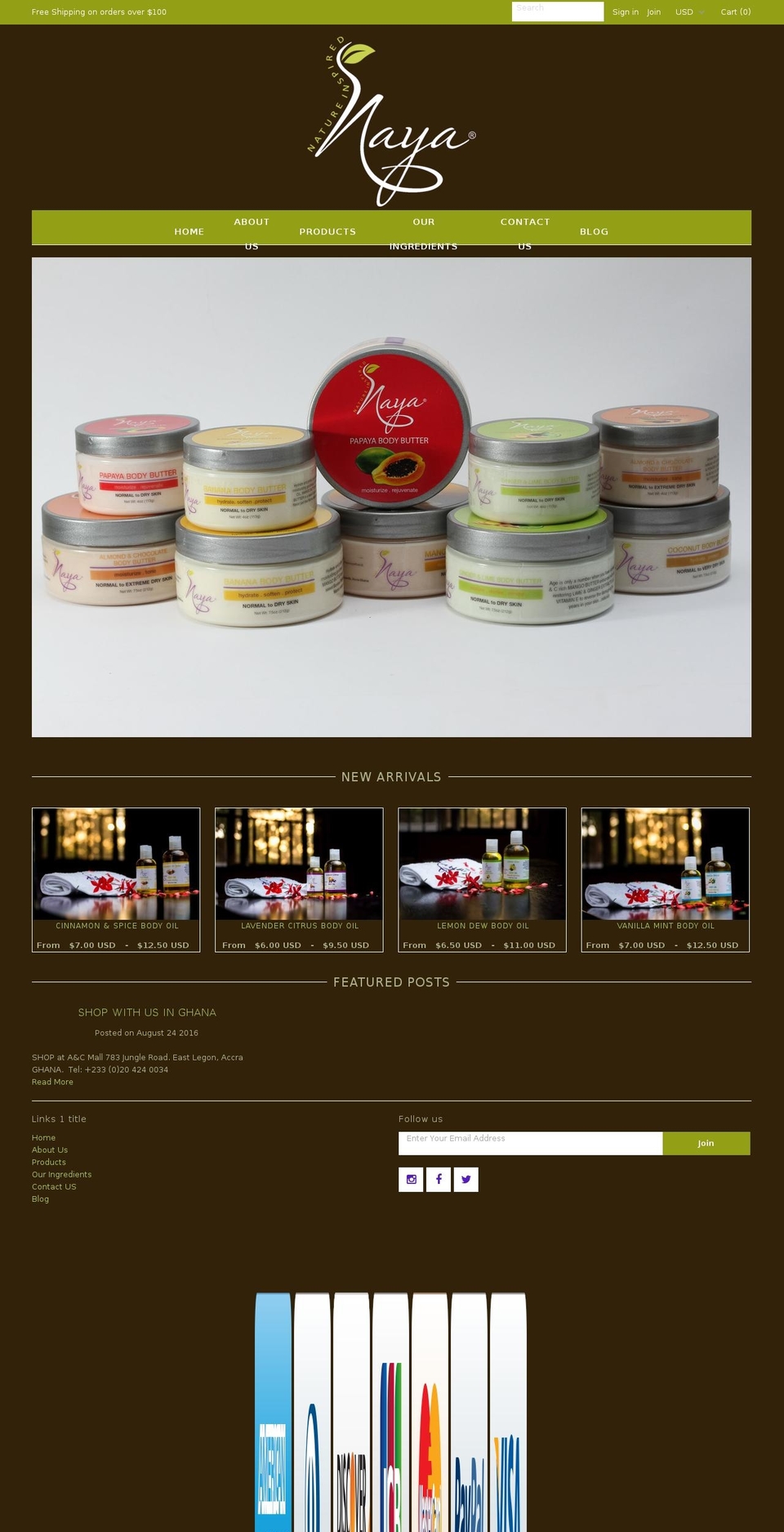 nayabyafrica.com shopify website screenshot