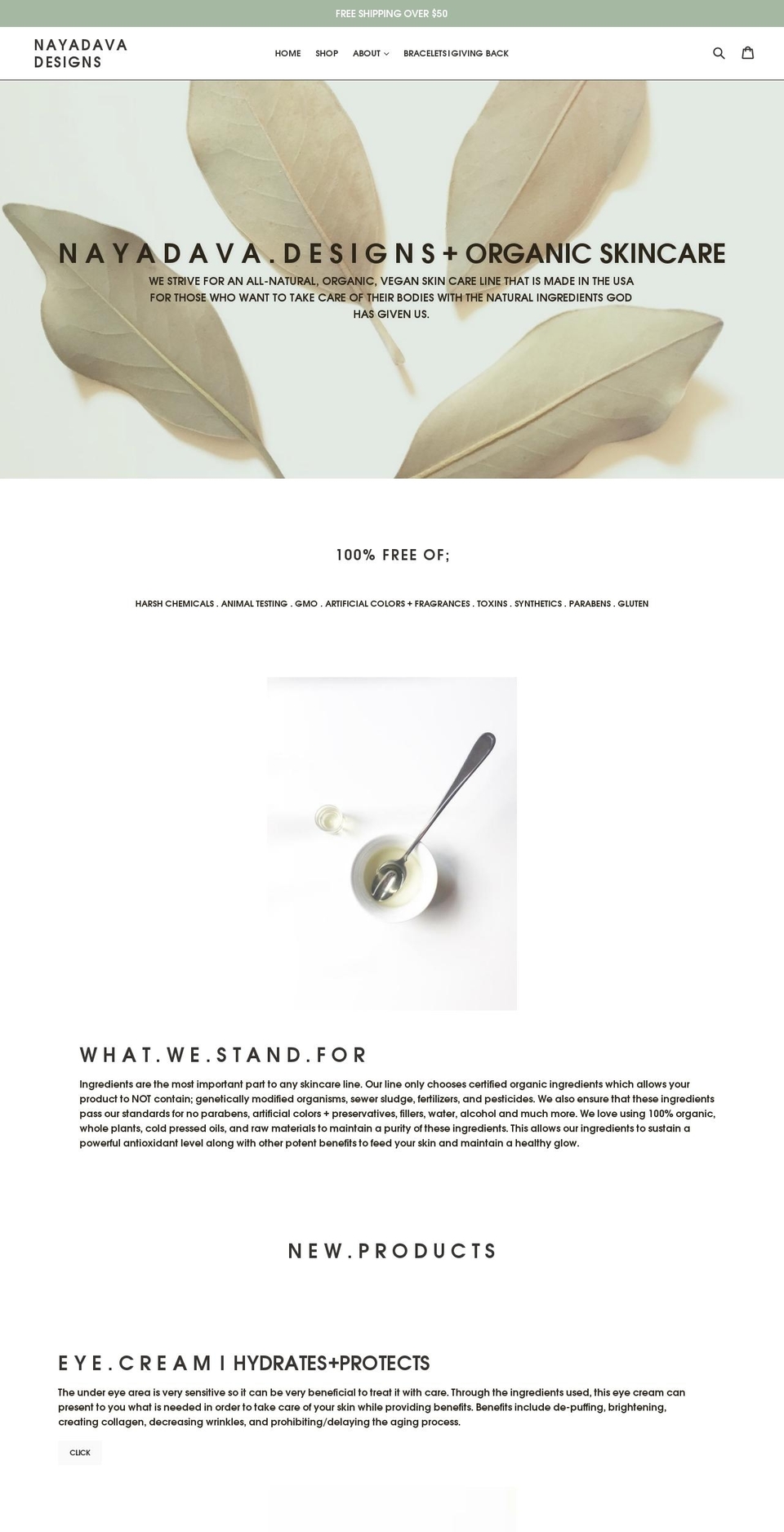 nayadavadesigns.com — Shopify storefront screenshot