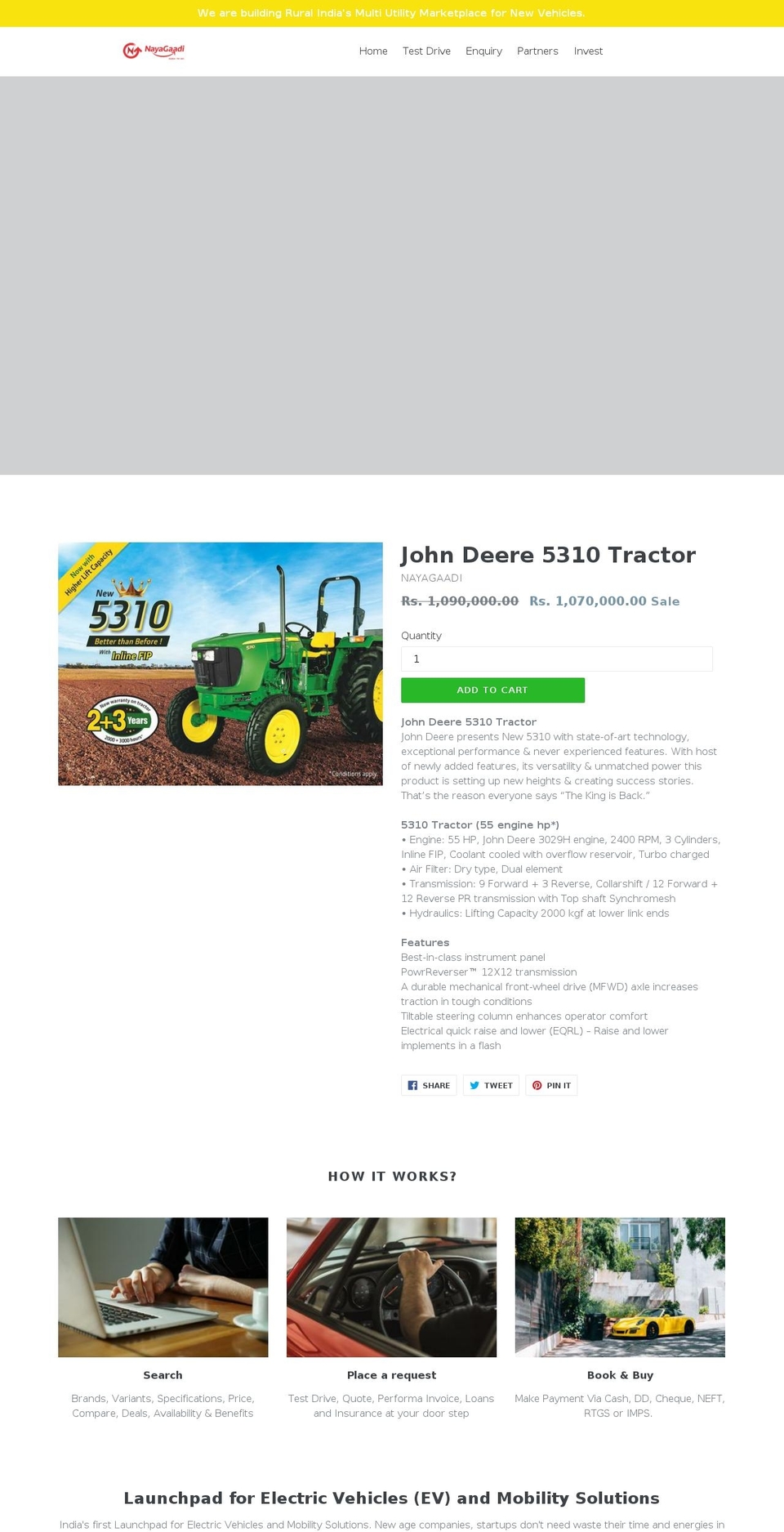 nayagaadi.com shopify website screenshot