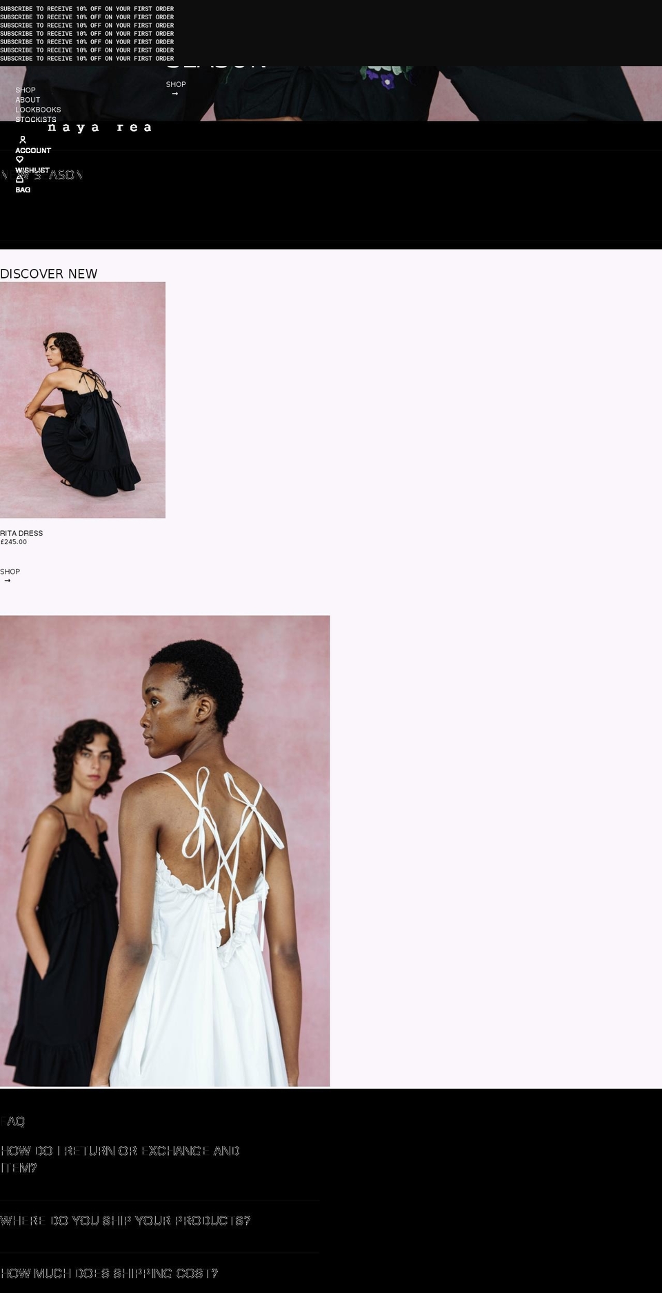 nayarea.com shopify website screenshot