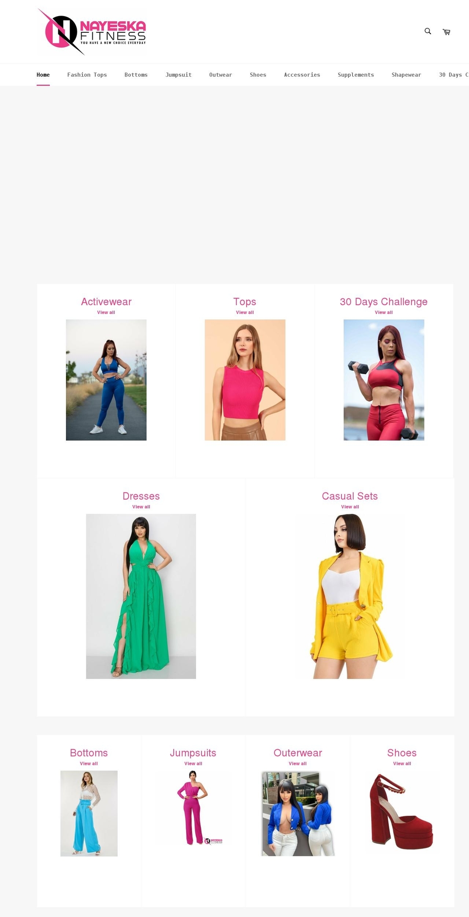 nayeska-fitness.myshopify.com shopify website screenshot