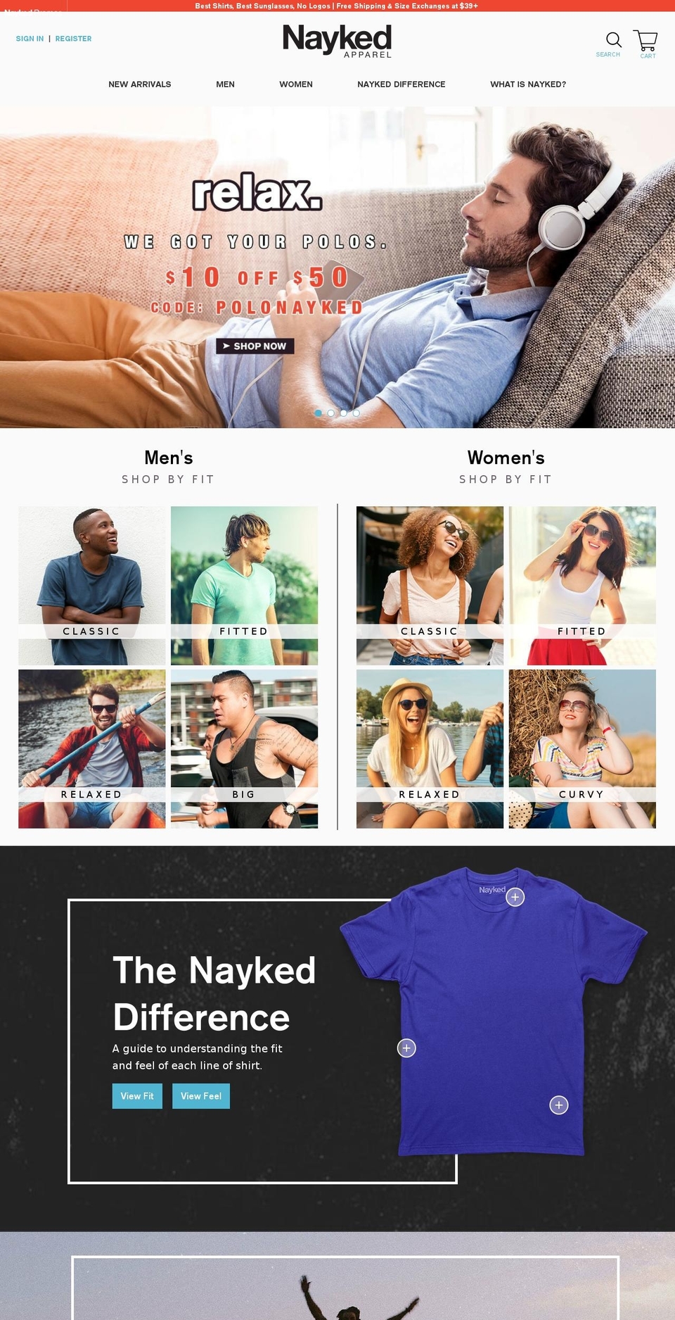 naykedapparel.com shopify website screenshot